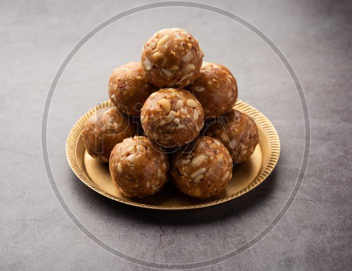 Indian Sweet And Healthy Peanut Jaggery Ladoo Or Laddoo