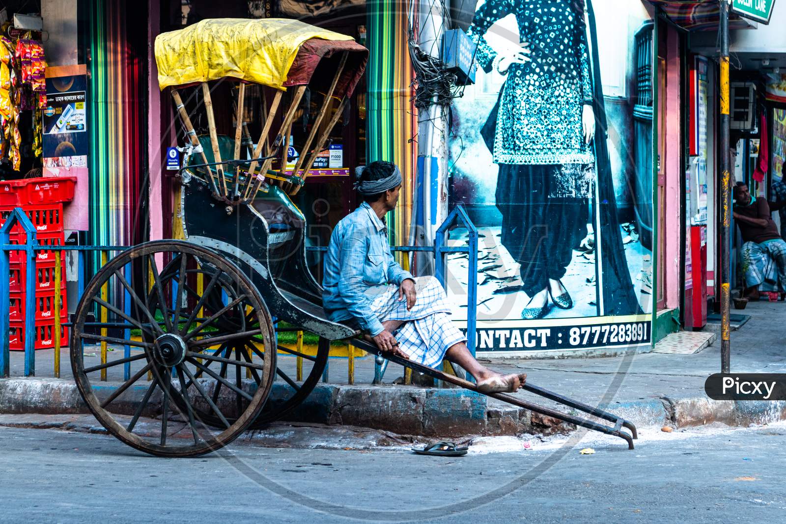 Hand pulled rickshaw