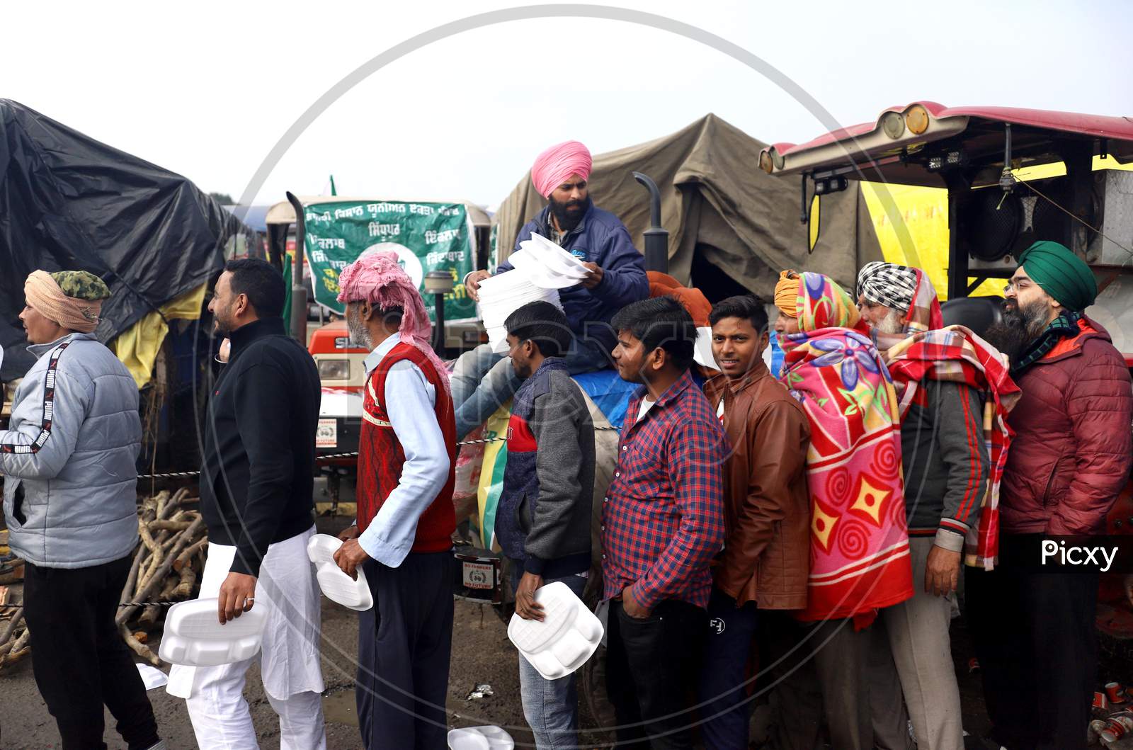 Farmers at a Blocked National Highway At  Singhu Border Near New Delhi, On January 10, 2021, During An Ongoing Sit-In Protest Demanding The Rollback Of 3 Government Agricultural Reforms Bill. More Than 60 Protesters Have Died Since The Agitation Began In November-End, Farmer Groups Claim.