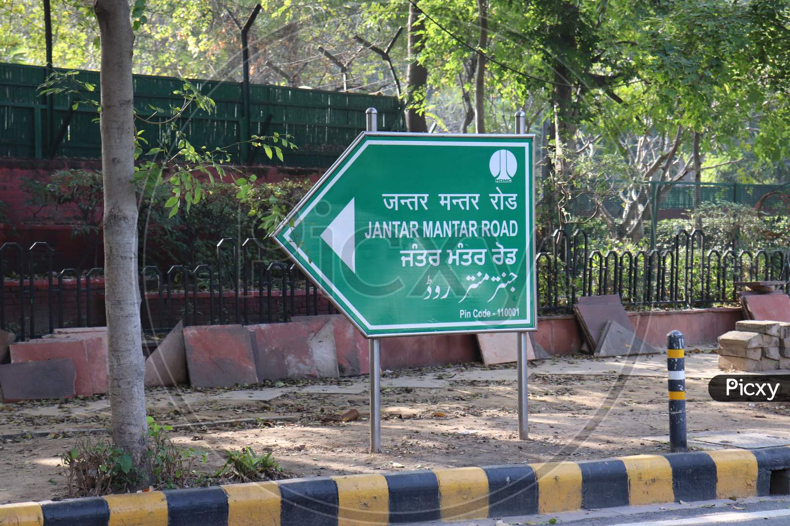 Jantar Mantar Road sign board 10th Jan 2021 New Delhi, India