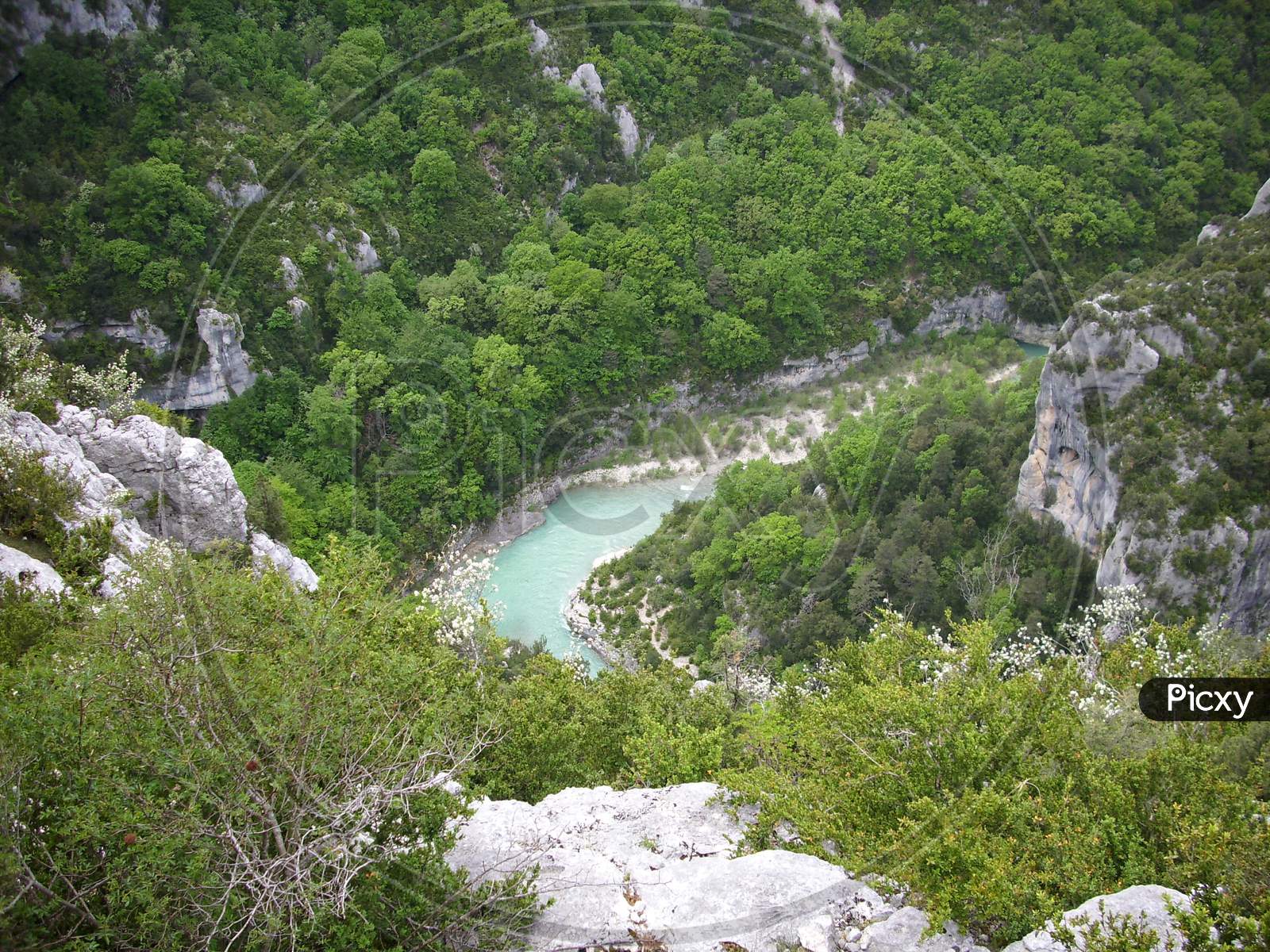 Beautiful view into the Gorges du Verdon in the south of France.