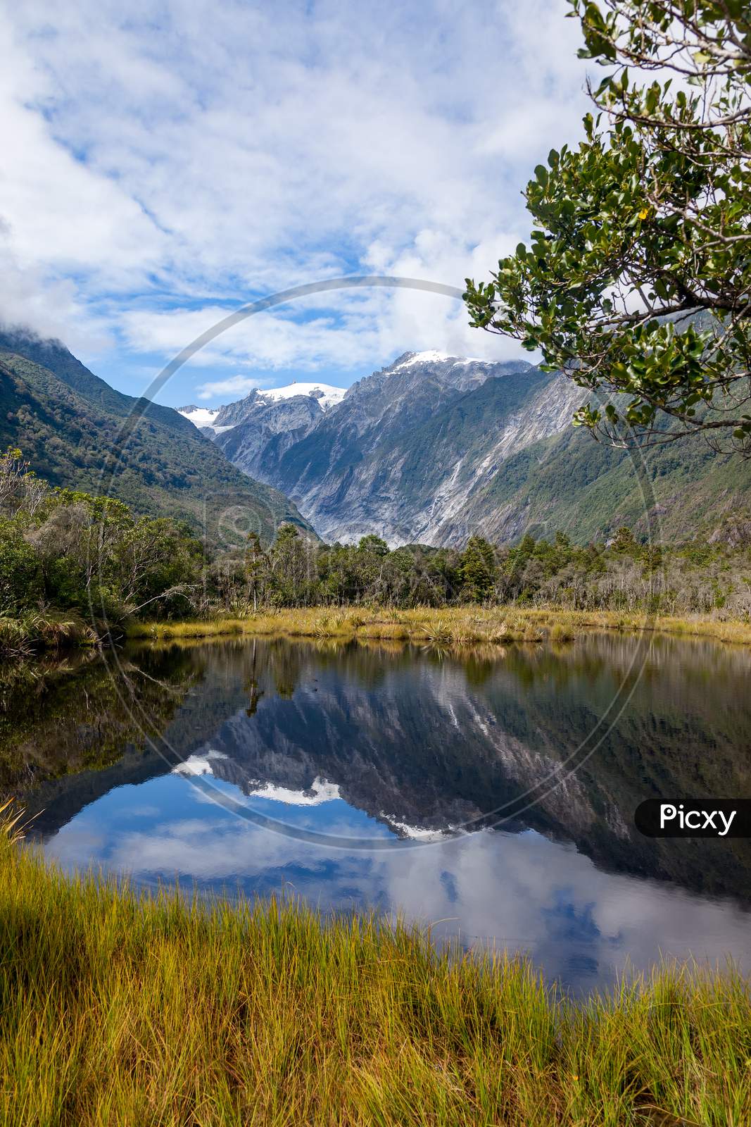 Reflections Of The Southern Alps In Peter'S Pool New Zealand