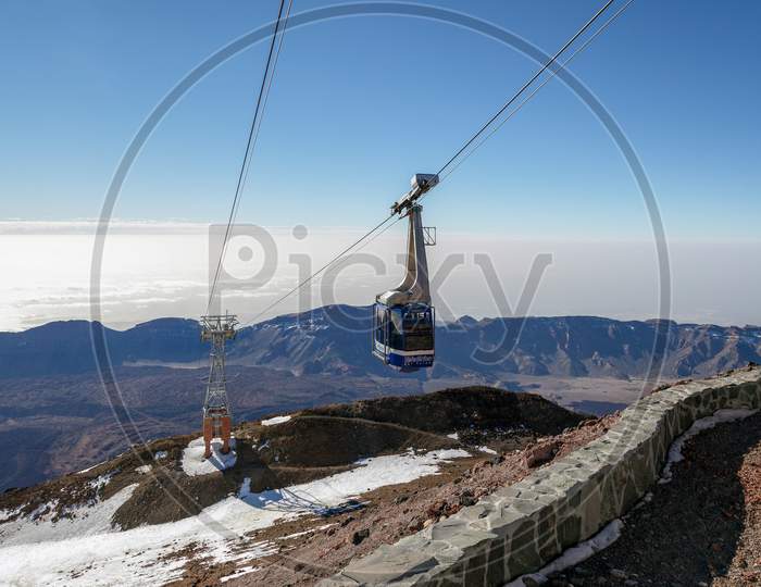 Teide, Tenerife/Spain - February 24 : Cable Car To Mount Teide In Tenerife On February 24, 2011