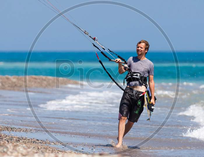 Learning To Kite Surf In Avidmou Cyprus