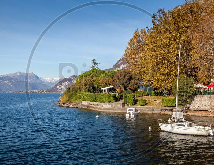 Lecco, Italy/Europe - October 29 : View Of Boats On Lake Como At Lecco On The Southern Shore Of Lake Como In Italy On October 29, 2010