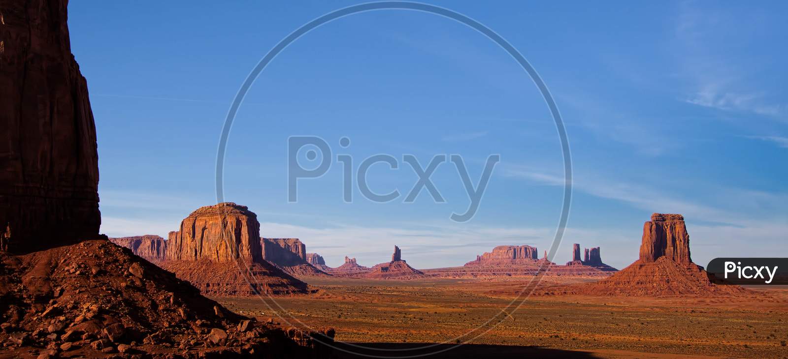 Scenic View Of Monument Valley In  Utah