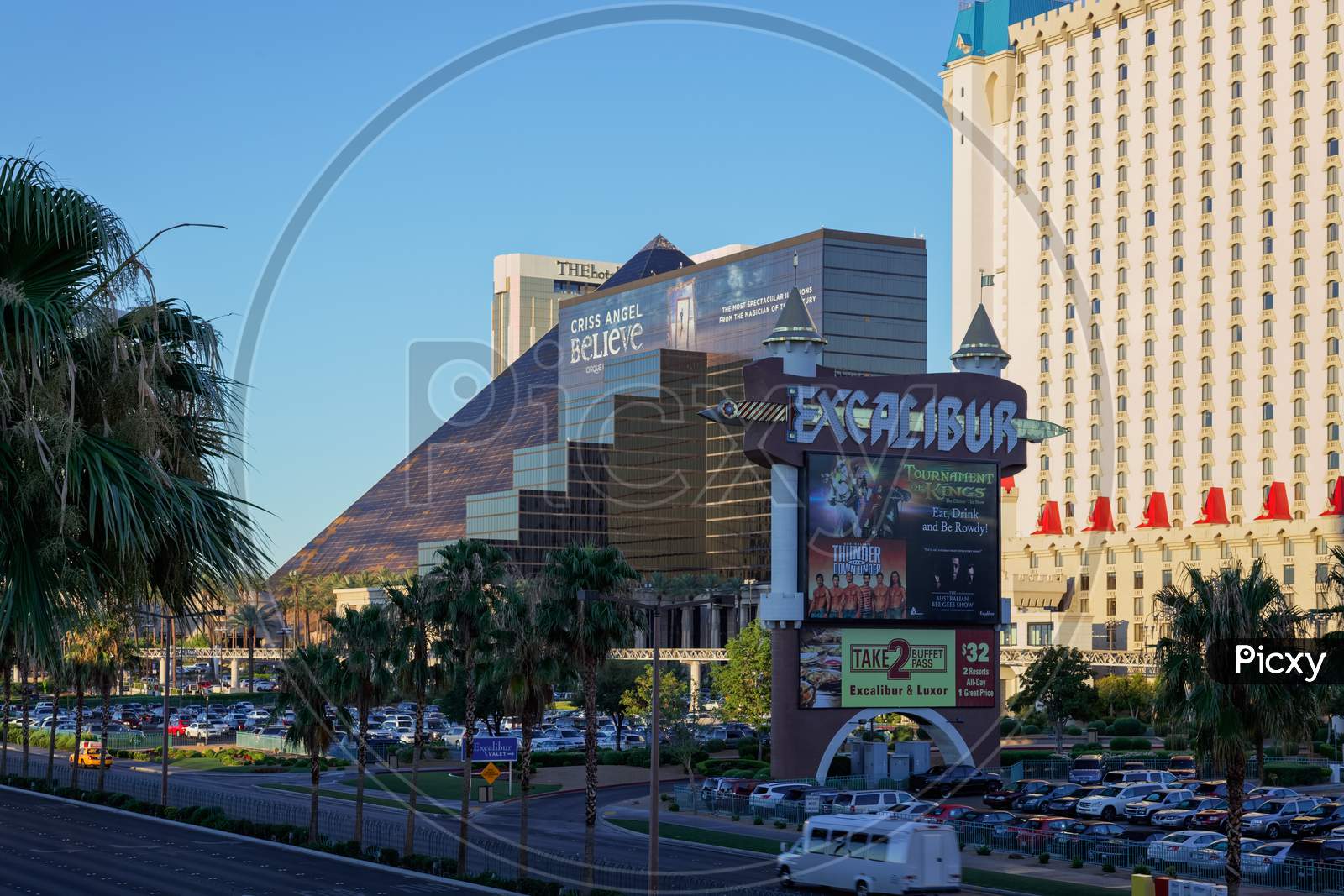 View Of The Excalibur Hotel In Las Vegas