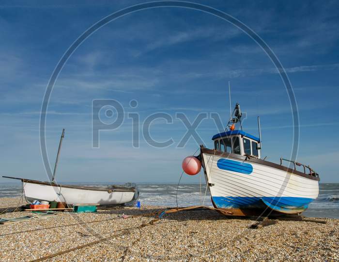 Fishing Boats On Dungeness Beach