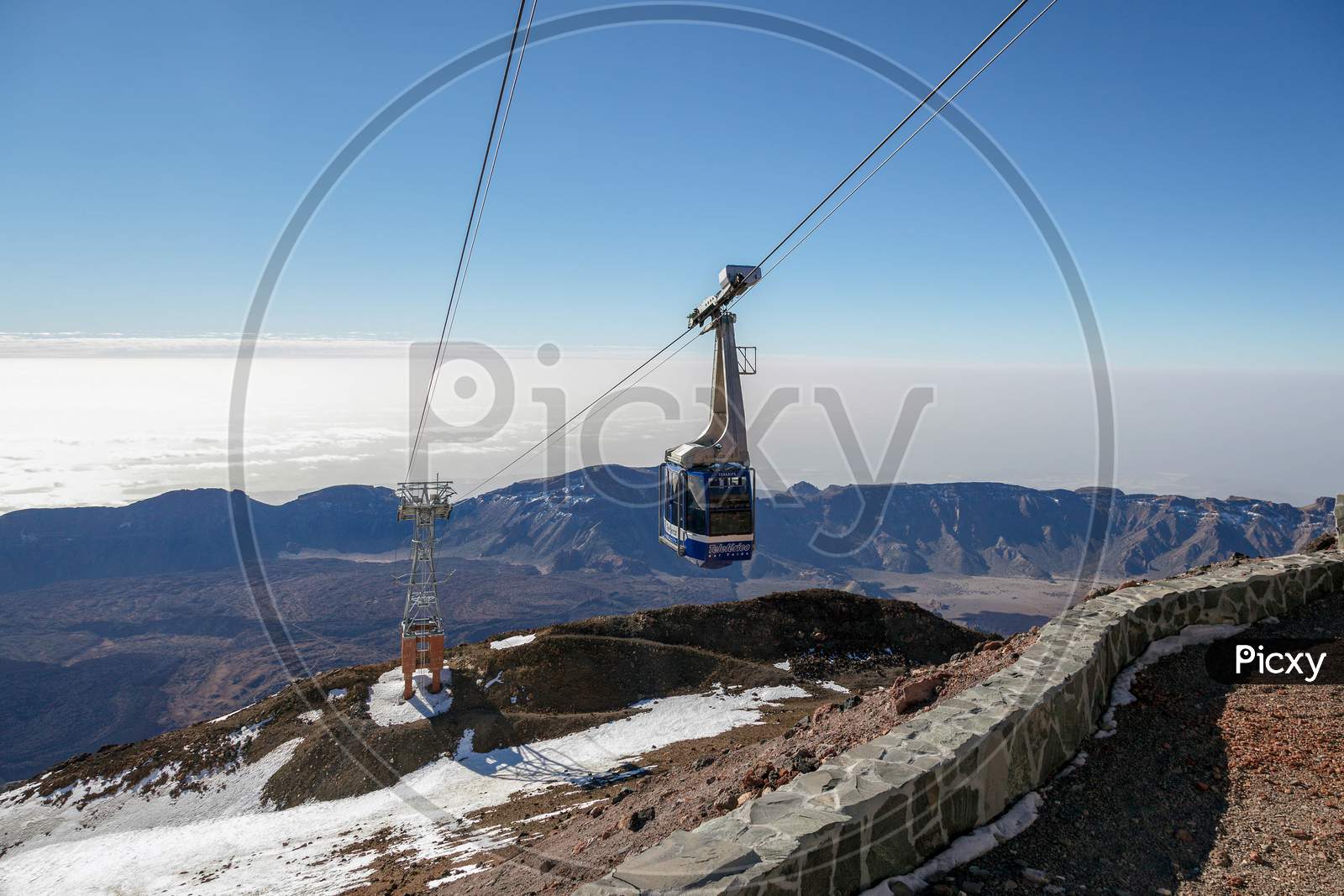 Teide, Tenerife/Spain - February 24 : Cable Car To Mount Teide In Tenerife On February 24, 2011