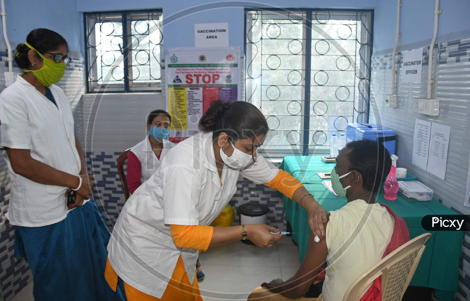 COVID-19 vaccination has been started in Purba Bardhaman district.