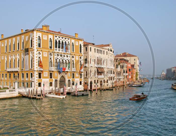 Venice, Italy/Europe - October 26 : View Down The Grand Canal In Venice On October 26, 2006. One Unidentified Person