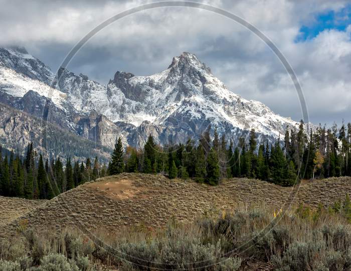 Scenic View Of The Grand Teton National Park