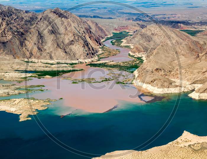 Colorado River Joins Lake Mead