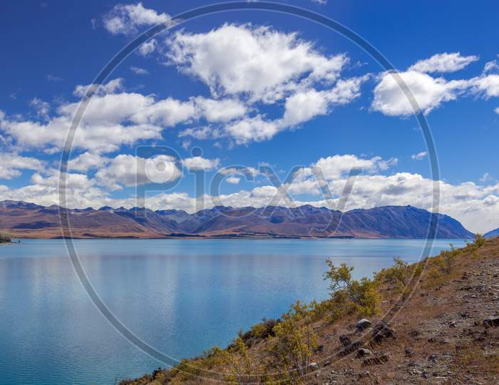 Scenic View Of Colourful Lake Tekapo