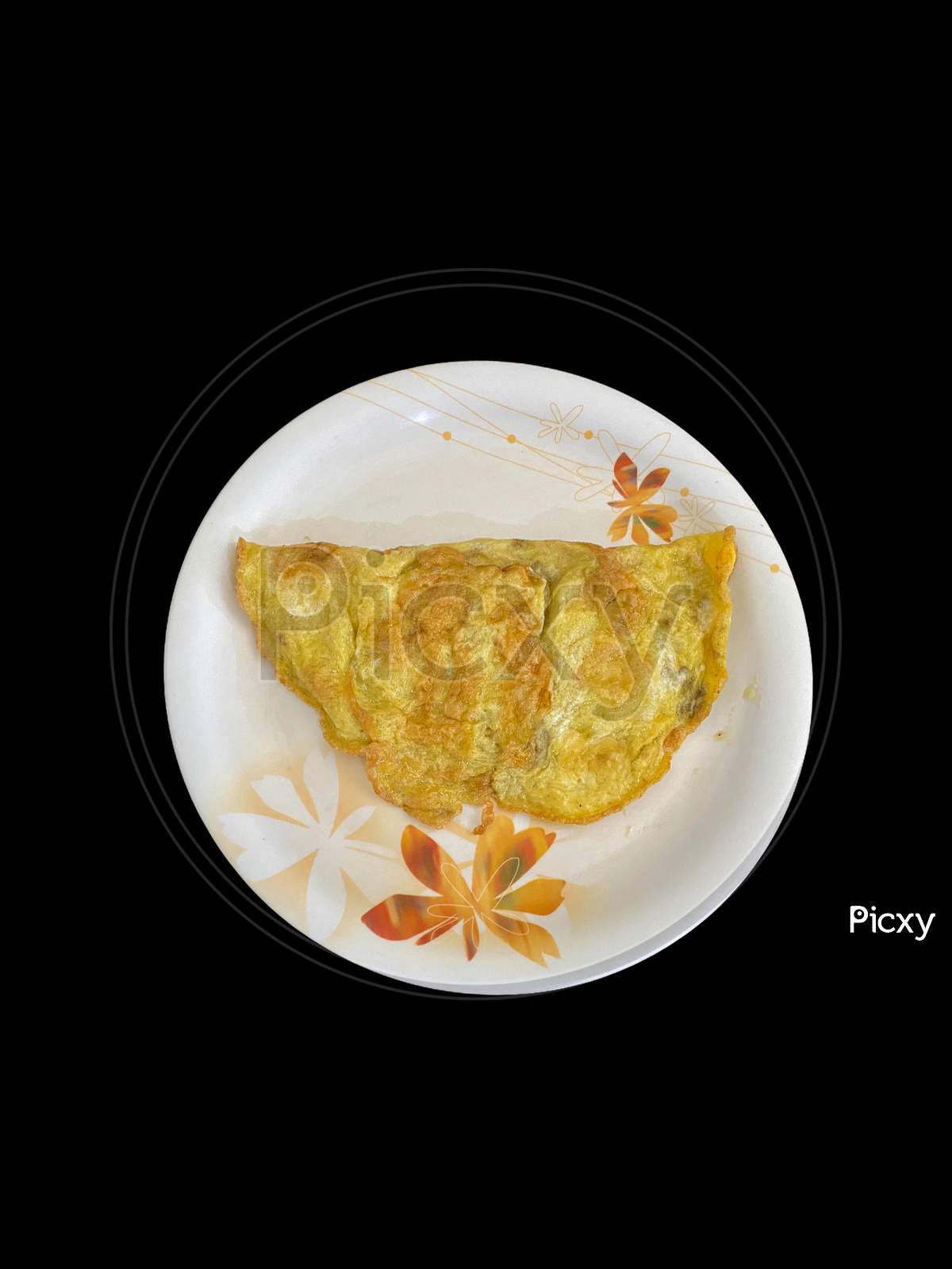 Egg Omelette Ready And Served In A Plate For Morning Breakfast