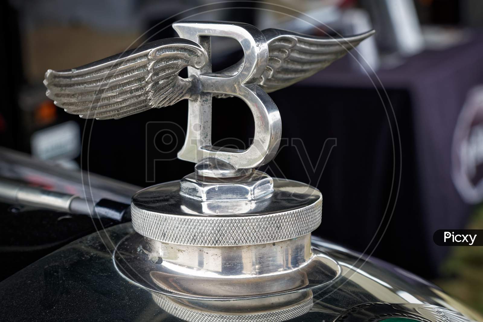 Close-Up Of An Old Bentley Badge