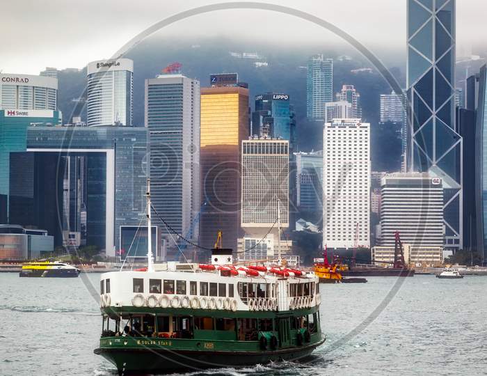 Ferry Crossing In Hongkong