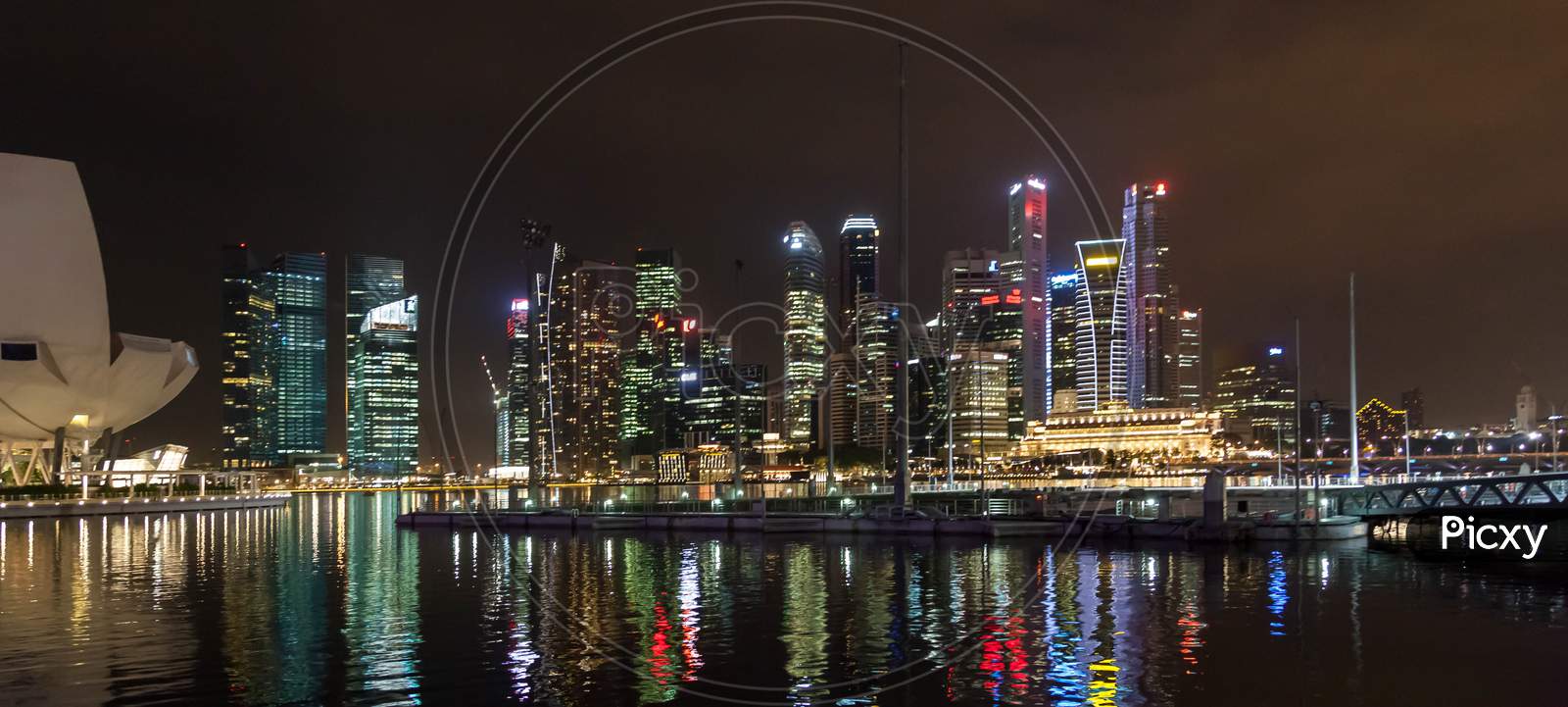 Night-Time View Of Singapore