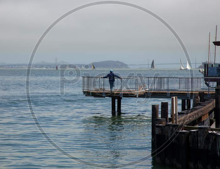 Fishing From The Jetty At Sausalito