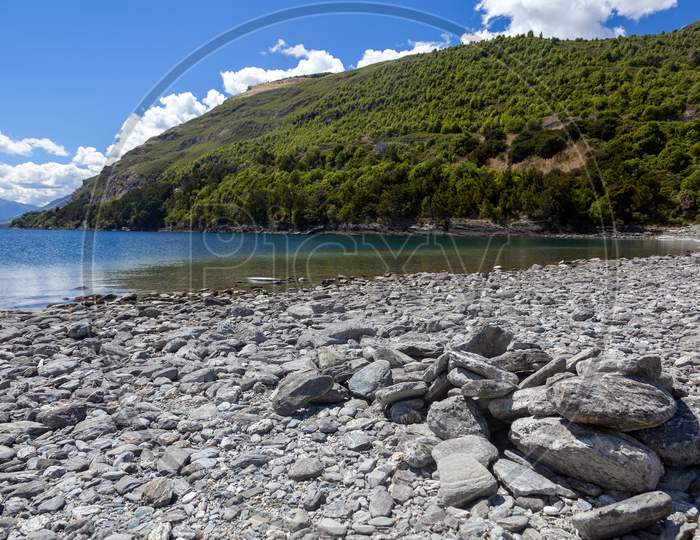 View Of Lake Wanaka In New Zealand
