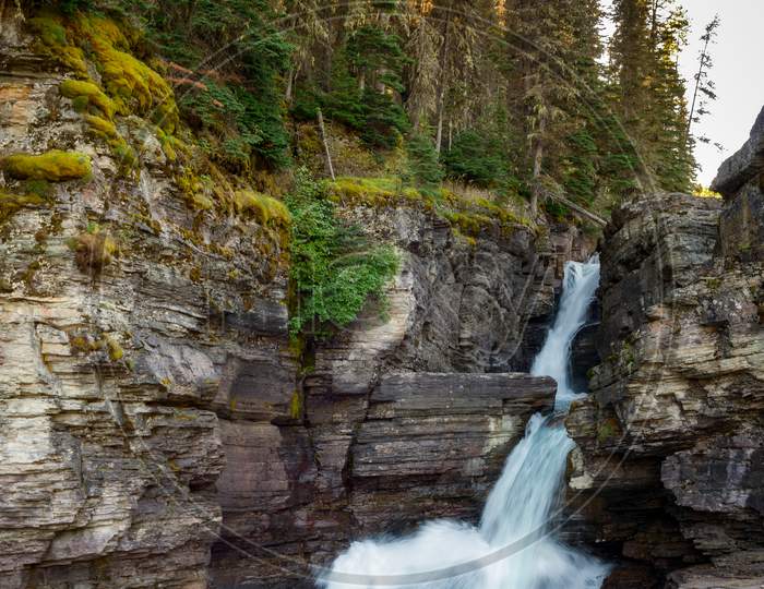 St Mary Falls In Montana