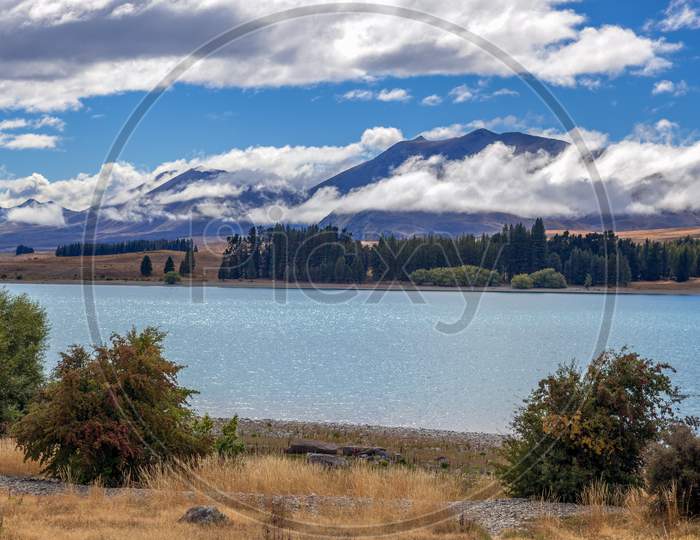 Scenic View Of Lake Tekapo In The South Island Of New Zealand