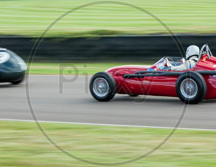 Goodwood, West Sussex/Uk - September 14 : Vintage Racing At Goodwood On September 14, 2012. Two Unidentified People