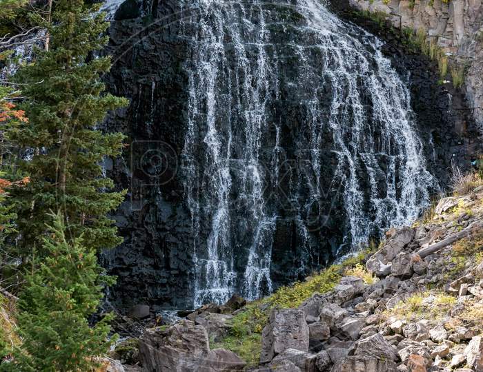Rustic Falls - Waterfall Along Glen Creek Near Mammoth Hot Springs