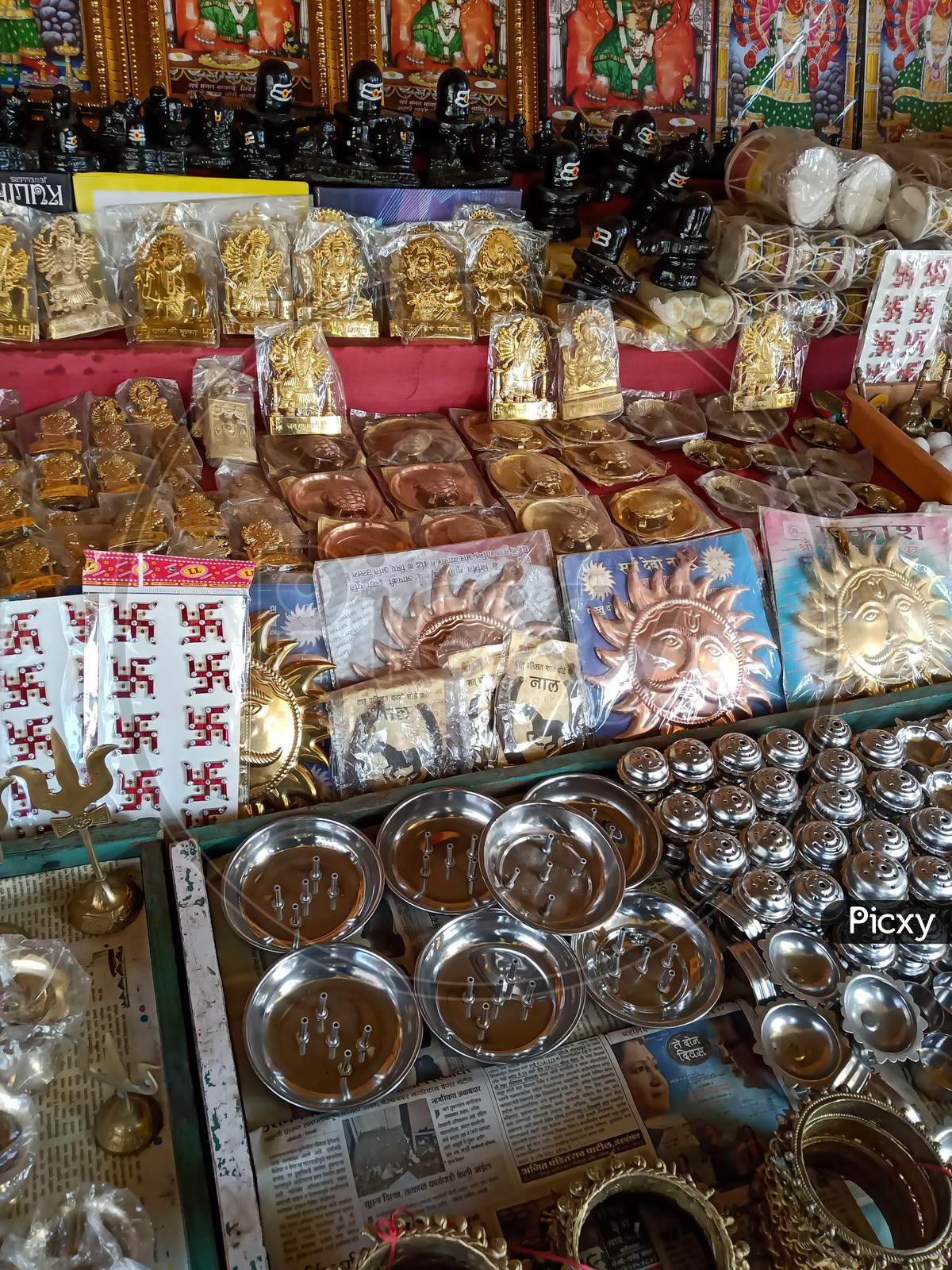 Traditional objects street market store