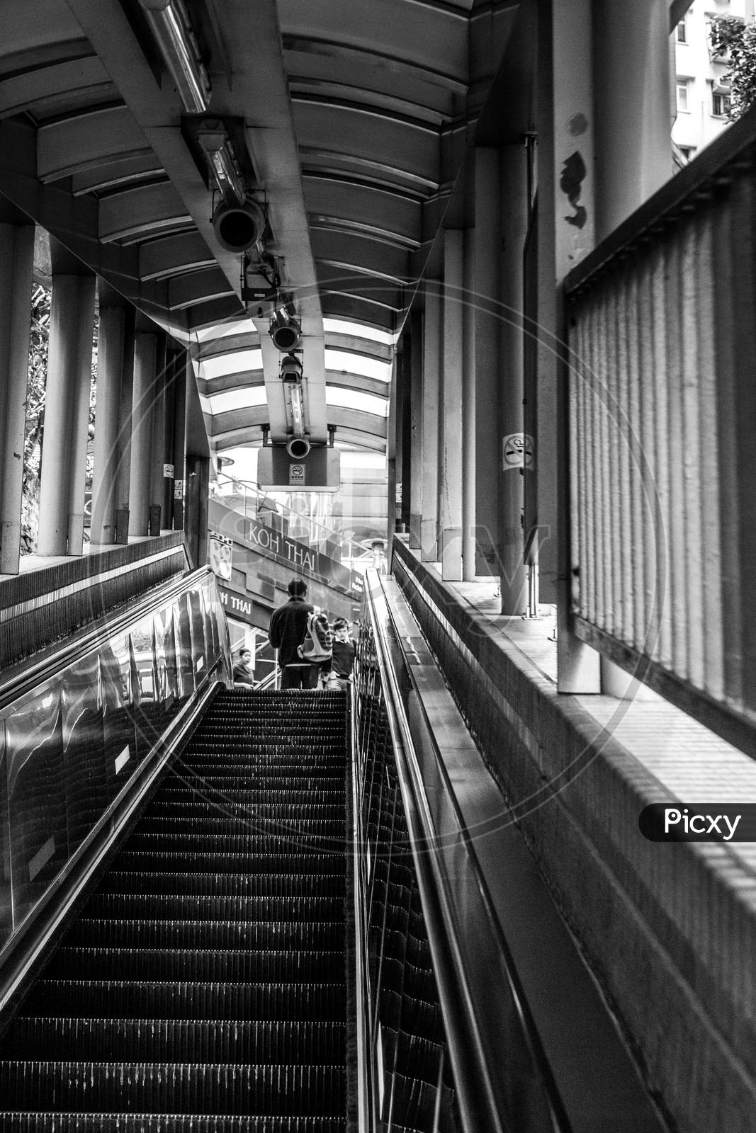 Escalator In Hongkong