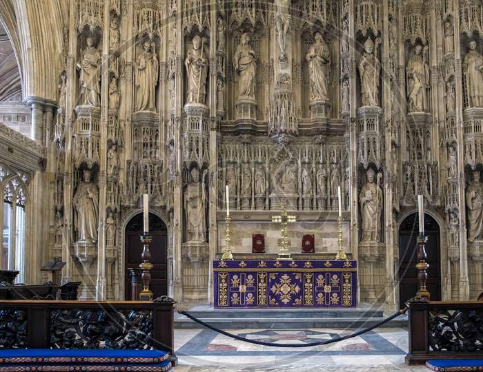Altar In Winchester Cathedral