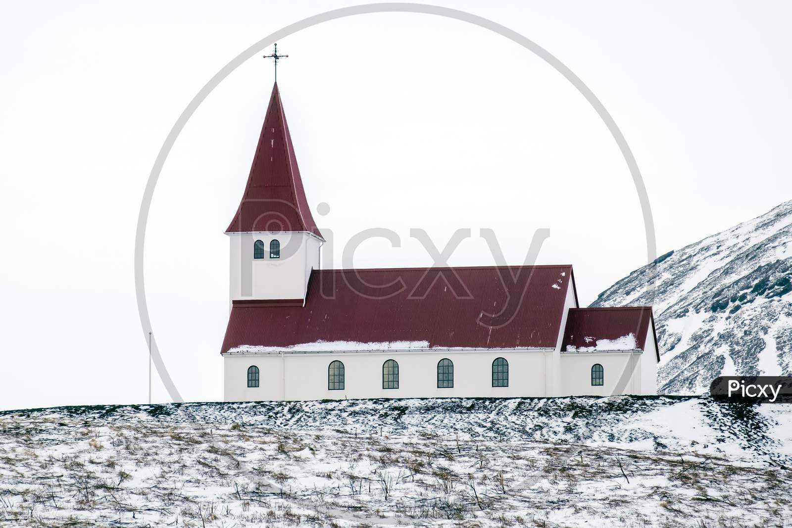 View Of The Churh At Vik Iceland