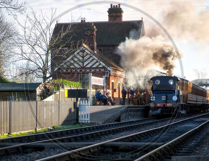 Bluebell Steam Train At Sheffield Park Station