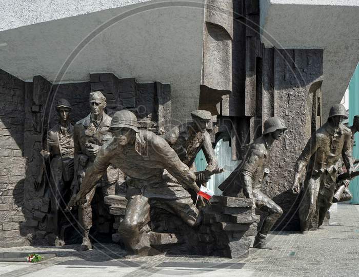 Insurgents Memorial To Polish Fighters Of Warsaw Uprising In Warsaw Poland