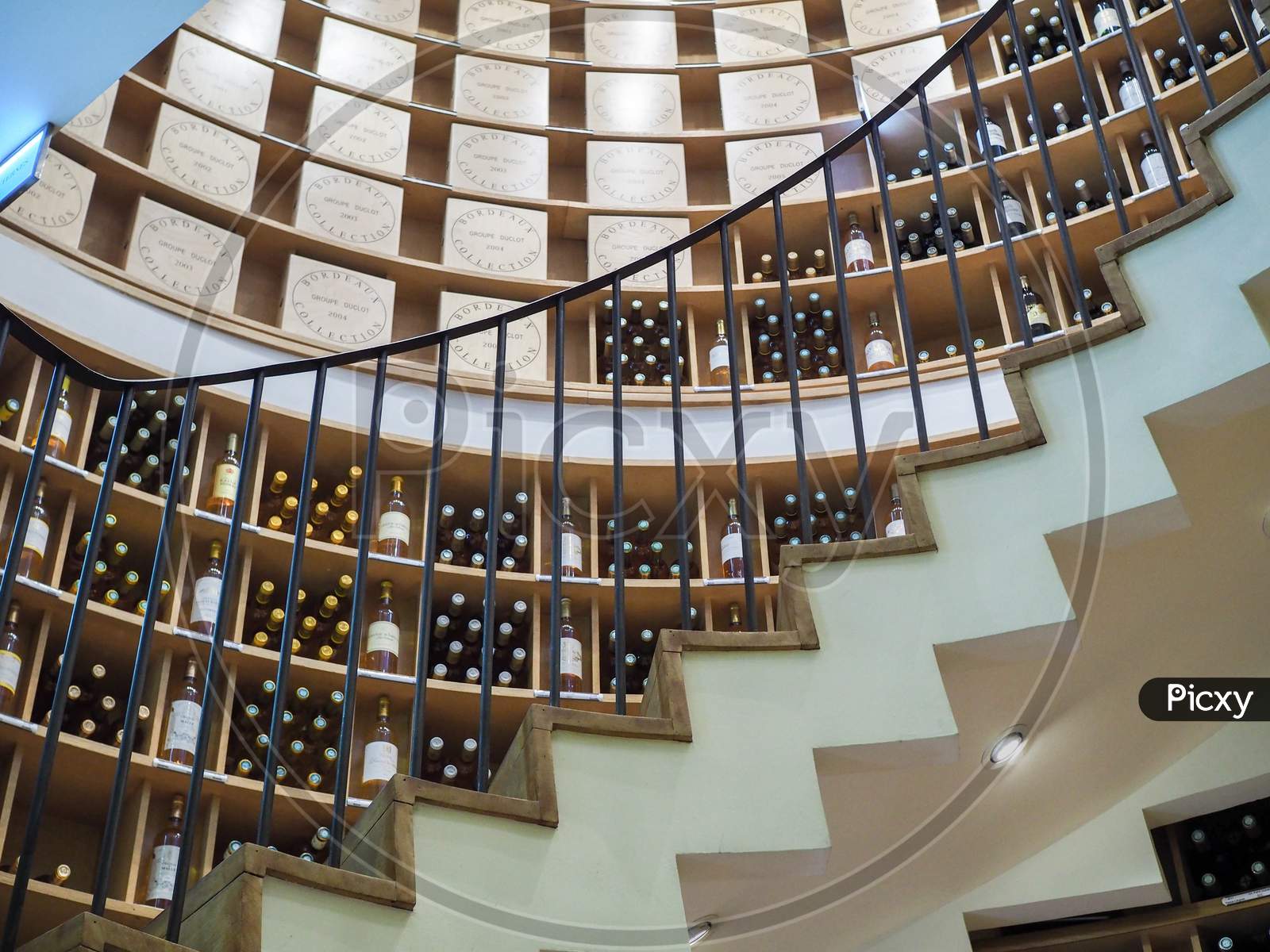 Interior View Of L'Intendant Wine Shop In Bordeaux