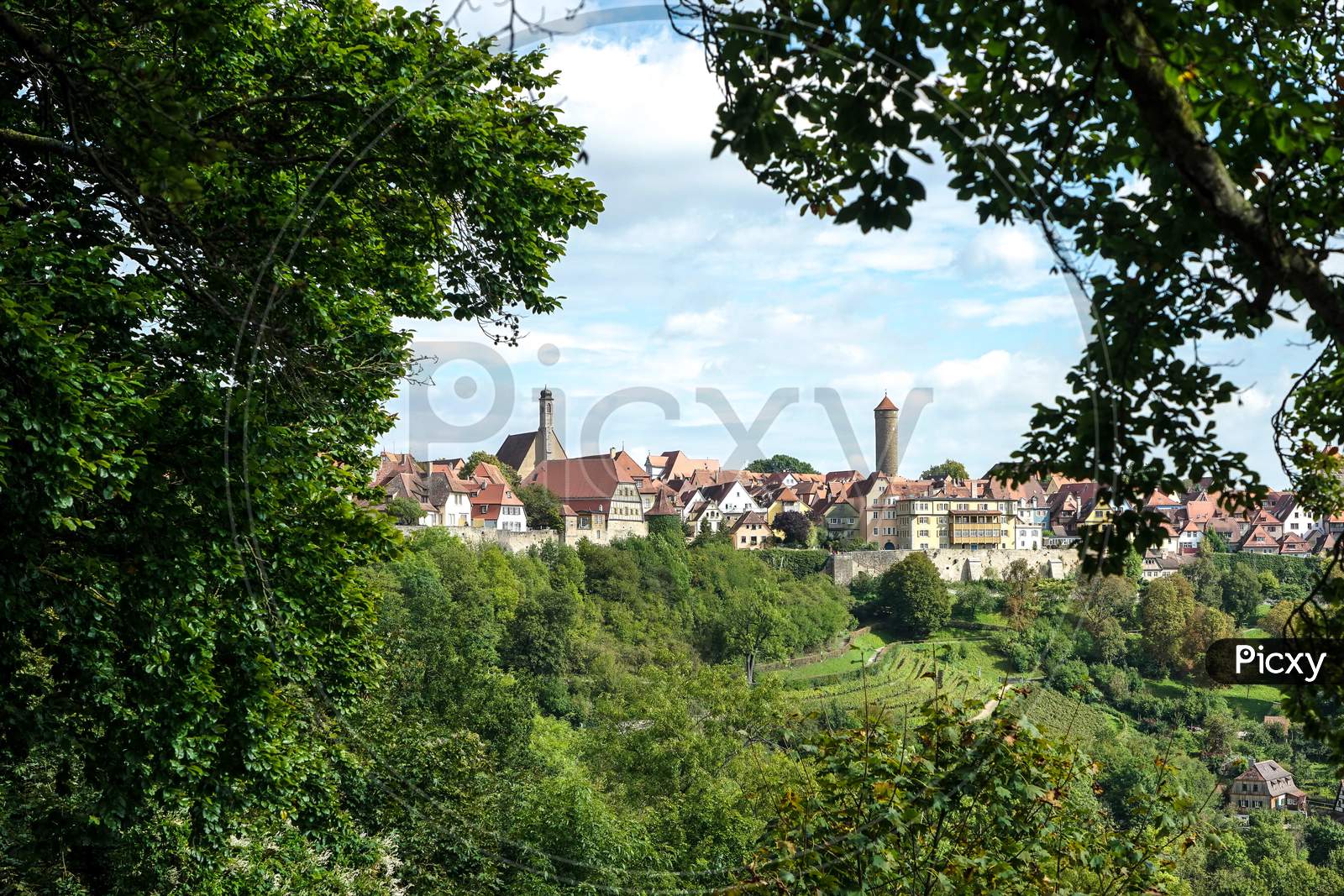 View Over The City Of Rothenburg