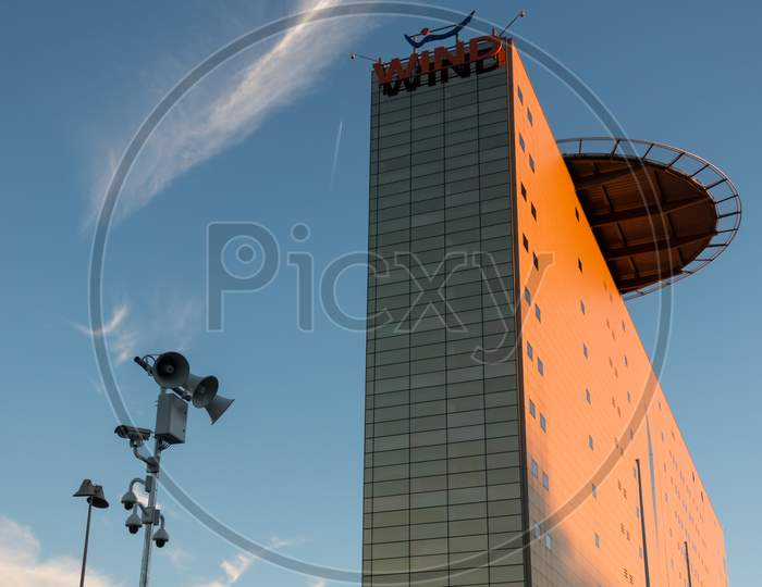 View Of The Wind Building In Milan Italy