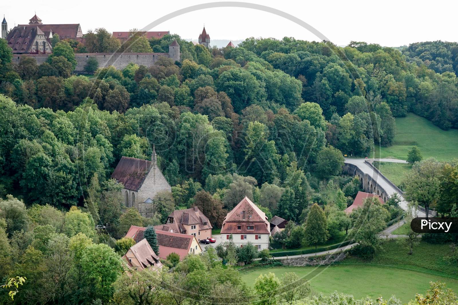 View Over The Countryside From Rothenburg