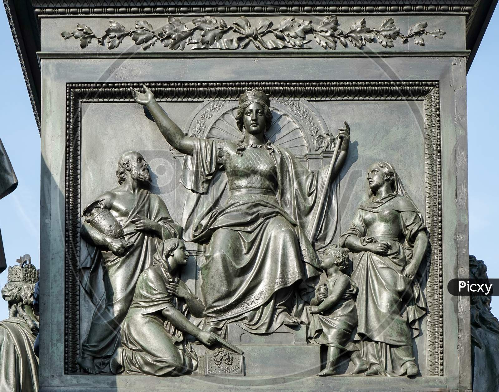 Detail From The Monument To Baron Freiherr Von Stein In Front Of The Abgeordnetenhaus In Berlin