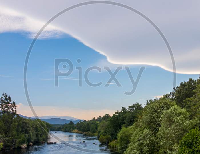 Unusual Cloud Formation Over The River Spey