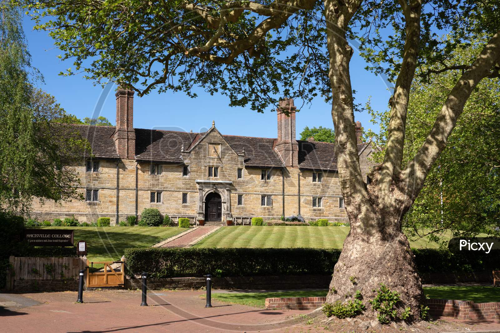 East Grinstead,  West Sussex/Uk - May 5 :  View Of Sackville College East Grinstead West Sussex Onmay 5, 2020