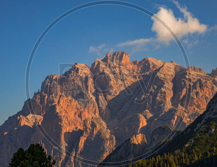 View Of The Dolomites Near Colfosco, South Tyrol, Italy