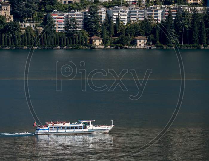 Ferry On Lake Lugano