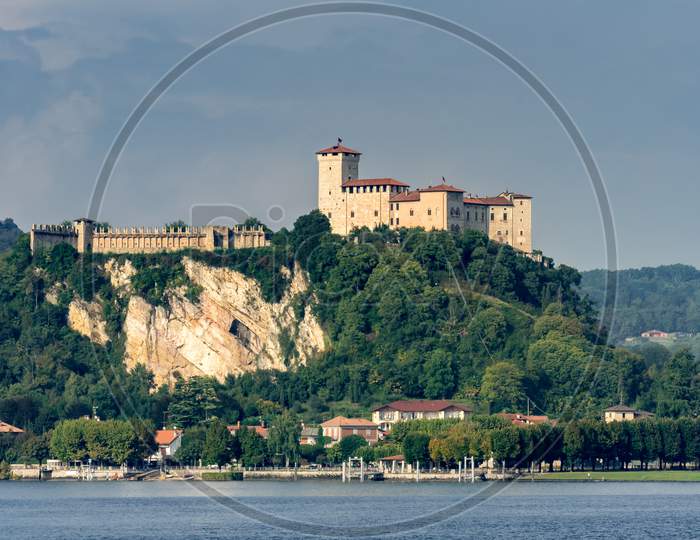 Rocca D'Angera Castle In Angera On Lake Maggiore Piedmont Italy