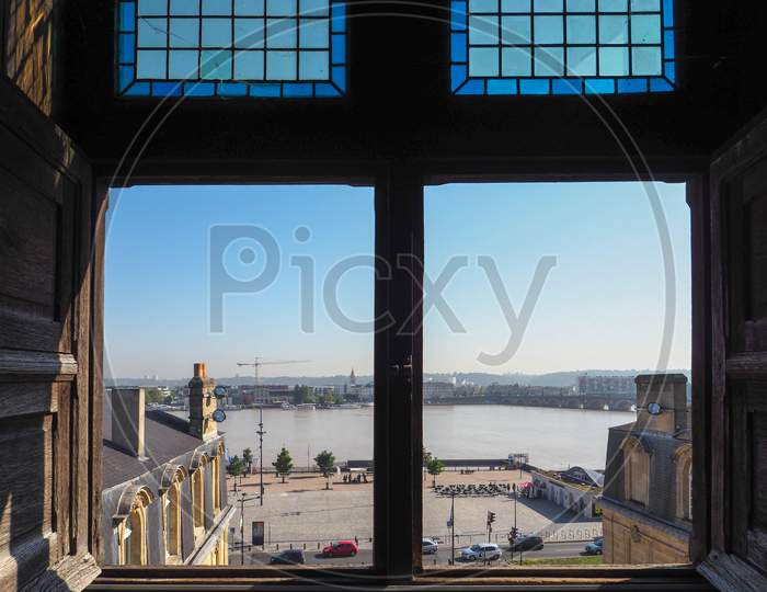 View From Porte Cailhau (Palace Gate) In Bordeaux