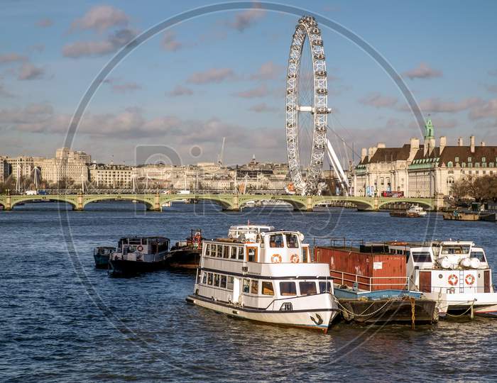 View Along The River Thames To The London Eye
