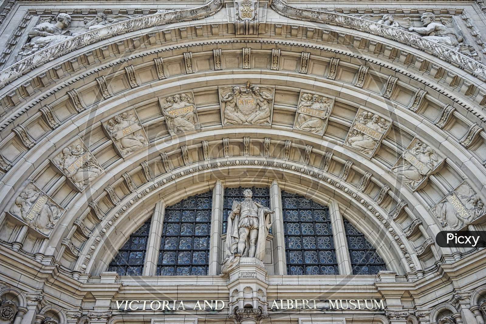 Exterior View Of The Victoria And Albert Museum In London