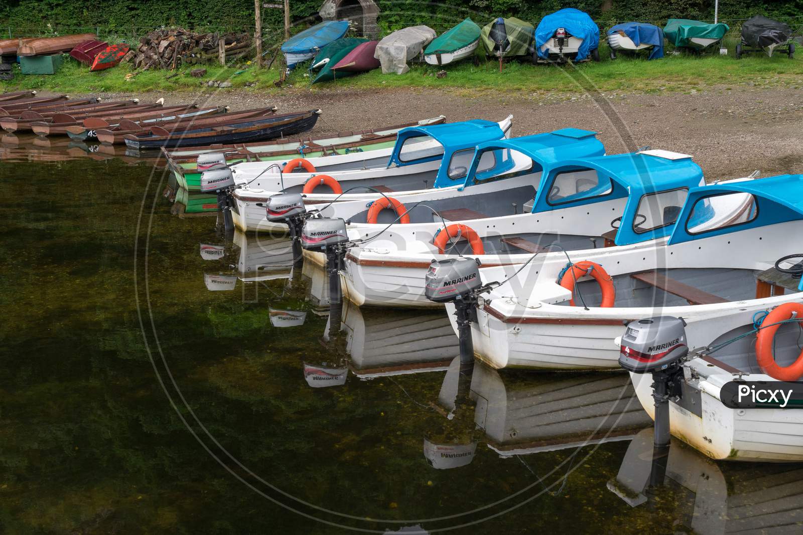Boats Moored At Ullswater