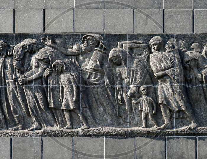 Eastern Side Monument To The 70Th Anniversary Of The Warsaw Ghetto Uprising In Warsaw