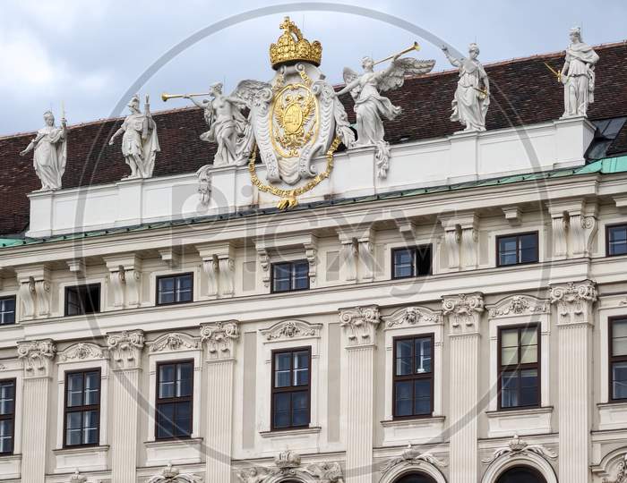 Hofburg At Heldenplatz In Vienna